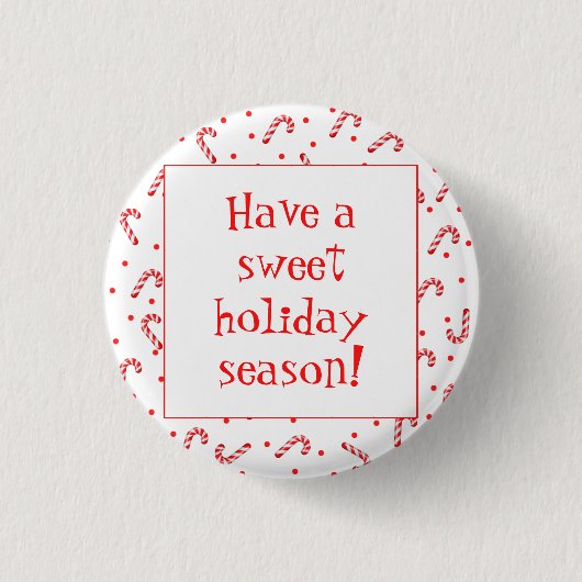 Candy Cane Holiday Button (Voorkant)