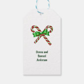 Candy Cane Holiday Cadeaulabel (Achterkant)