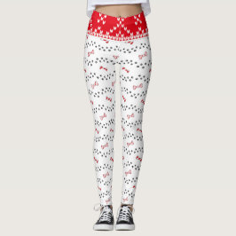Candy Cane Holiday Dog Paw Kerstmis Leggings