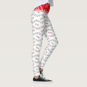Candy Cane Holiday Dog Paw Kerstmis Leggings (Rechts)
