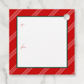 Candy Cane Holiday Gift Labels - Rood (Achterkant)