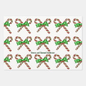 Candy Cane Holiday Inpakpapier Vel (Voorkant)