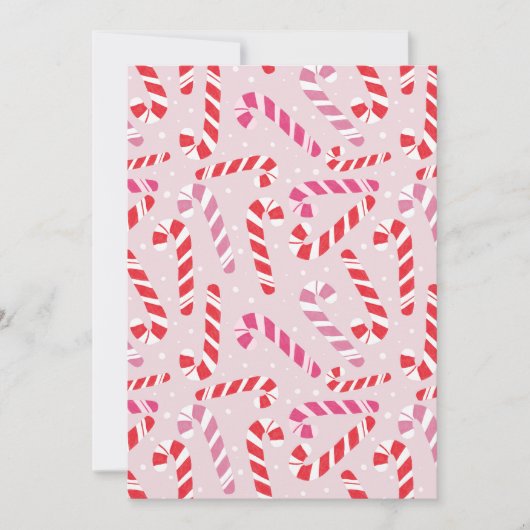 Candy Cane Holiday Invitation Kaart (Voorkant)