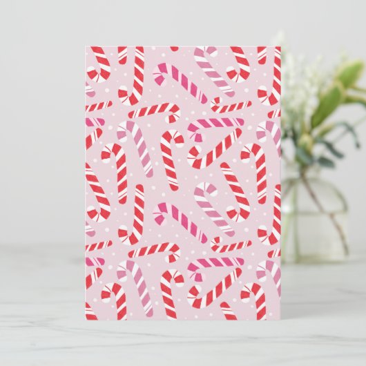 Candy Cane Holiday Invitation Kaart (Staand voorkant)