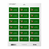 Candy Cane Holiday Labels (Full Sheet)