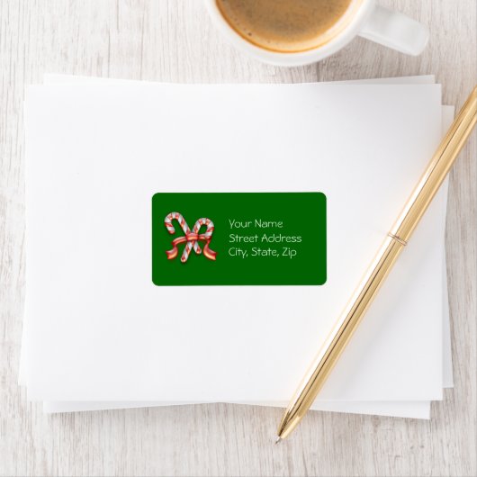 Candy Cane  Holiday Labels (Insitu)