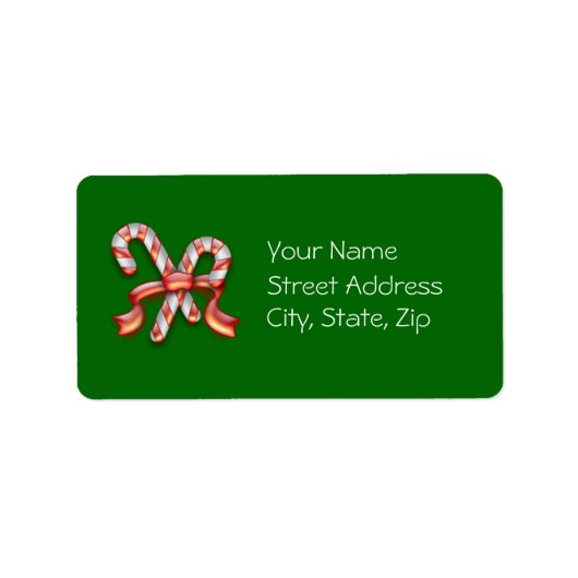 Candy Cane  Holiday Labels (Voorkant)