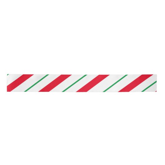 Candy Cane Holiday Satin Ribbon Satijnen Lint (Voorkant)