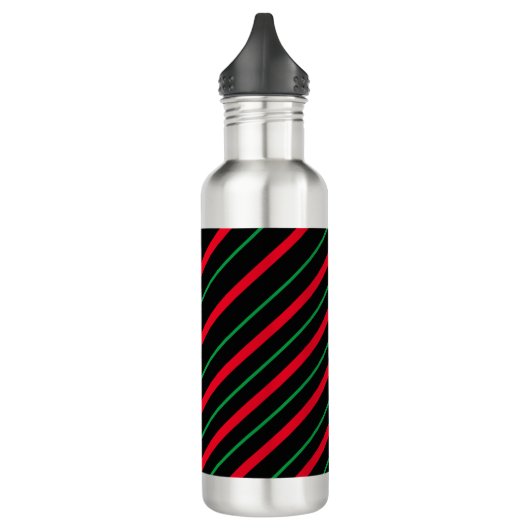 Candy Cane Holiday Stainless Steel Water Bottle Waterfles (Links)