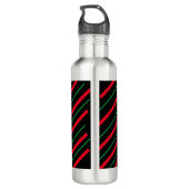 Candy Cane Holiday Stainless Steel Water Bottle Waterfles (Achterkant)