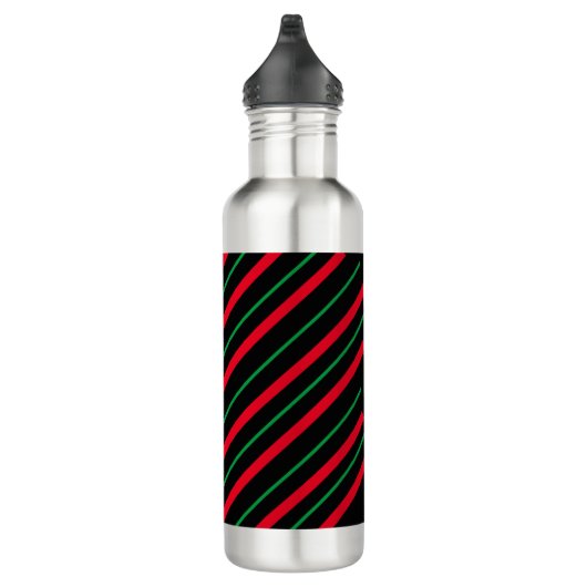 Candy Cane Holiday Stainless Steel Water Bottle Waterfles (Rechts)