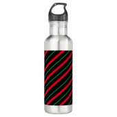 Candy Cane Holiday Stainless Steel Water Bottle Waterfles (Voorkant)
