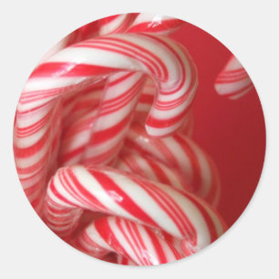 Candy Cane Holiday Stickers en Envelope Seals
