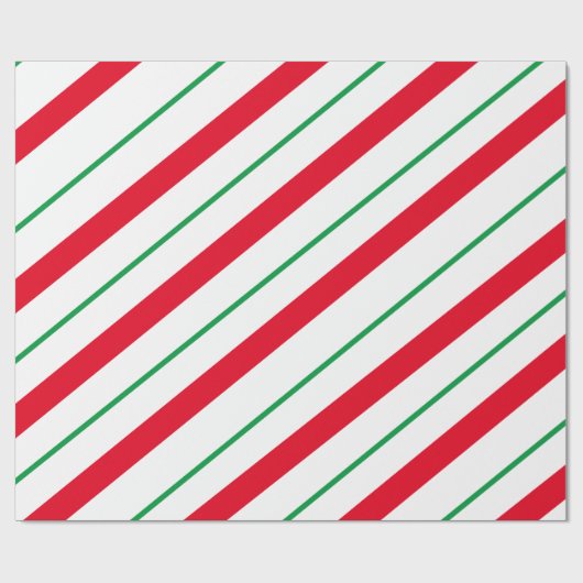 Candy Cane Holiday Wrapping Paper Cadeaupapier (Vlak)