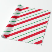 Candy Cane Holiday Wrapping Paper Cadeaupapier (Uitgerold)
