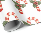 Candy Cane Holiday Xmas kerstcadeau Cadeaupapier (Rol Hoek)