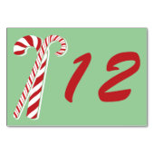 Candy Cane Holly | Custom Table Number Card 3 x 5 Kaart (Achterkant)