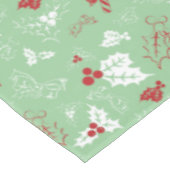 Candy Cane Holly | Groen rood kersttafelkleed Tafelkleed (Gekanteld)