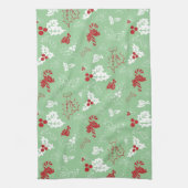 Candy Cane Holly | Holiday Kitchen Towel Theedoek (Verticaal)