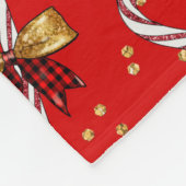 Candy Cane Holly Jolly Modern Festive Kerstmis Fleece Deken (Hoek)