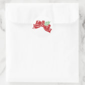 Candy Cane Holly | Red Bow Holiday Sticker (Tas)