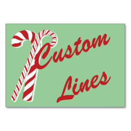 Candy Cane Holly | Retro Custom Table Kaart 3 x 5