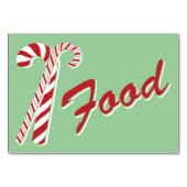 Candy Cane Holly | Retro Eettafel Kaart 3 x 5 (Achterkant)