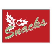Candy Cane Holly | Retro Snacks Tafel Kaart 3 x 5 (Achterkant)