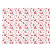 Candy Cane Holly | White Red Christmas Tablecloth Tafelkleed (Voorkant (Horizontaal))