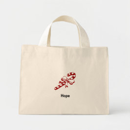 Candy Cane Hope Mini Tote Bag