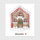 Candy Cane House Kerst sticker (Vel)