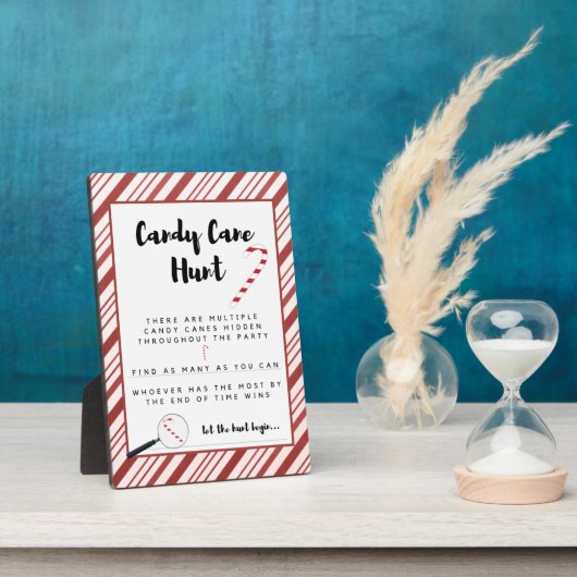Candy Cane Hunt Game Plaque Fotoplaat (Zijkant)
