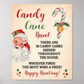 Candy Cane Hunt Kerstmis spel teken Poster (Voorkant)