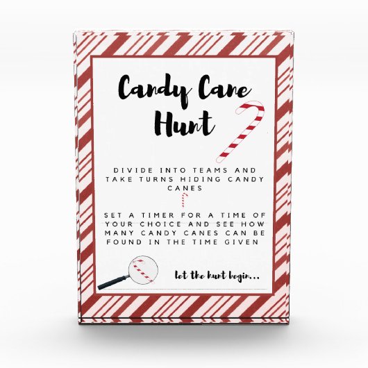 Candy Cane Hunt teken Fotoblokken (Voorkant)