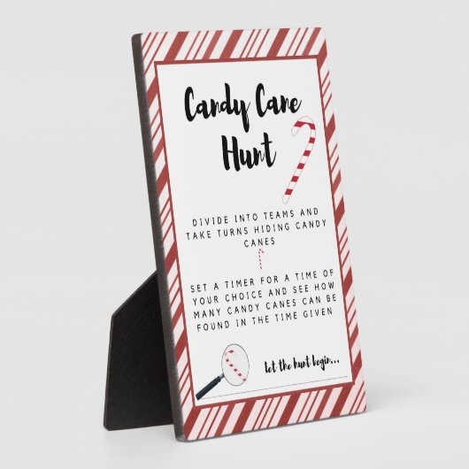 Candy Cane Hunt teken Fotoplaat (Zijkant)