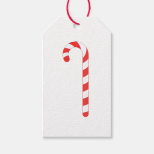 Candy Cane Illustration Classic Gift Labels Cadeaulabel