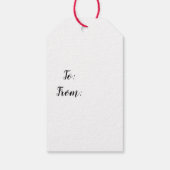 Candy Cane Illustration Classic Gift Labels Cadeaulabel (Achterkant)