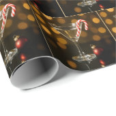 Candy Cane in een Kerst Martini Cadeaupapier (Rol Hoek)