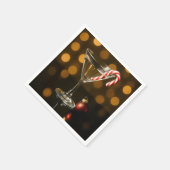 Candy Cane in een Kerstmartini Servet (Hoek)