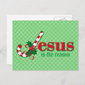 Candy Cane Jesus Briefkaart (Voorkant / Achterkant)