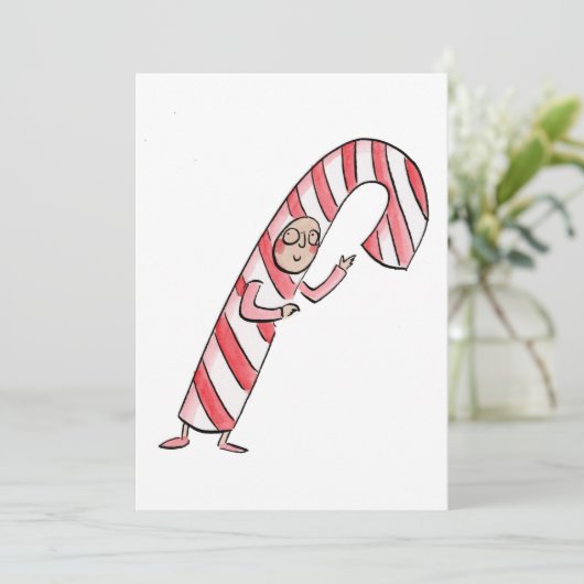 Candy Cane Kaart (Staand voorkant)