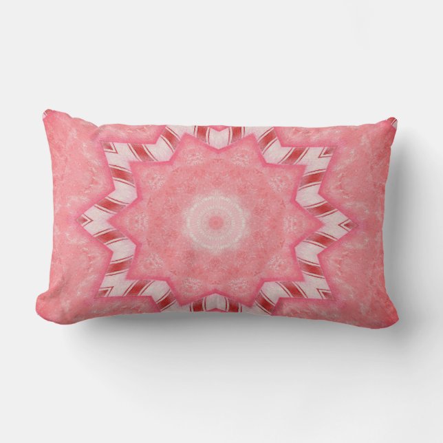 Candy Cane Kaleidoscoop Lumbale Kussens (Voorkant)
