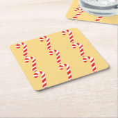 Candy Cane Kartonnen Onderzetters (Schuin)