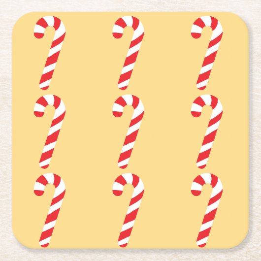 Candy Cane Kartonnen Onderzetters (Voorkant)