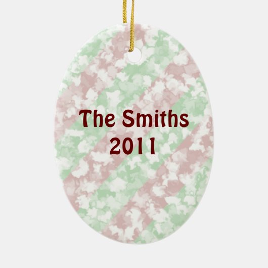 Candy Cane Keramisch Ornament (Achterkant)