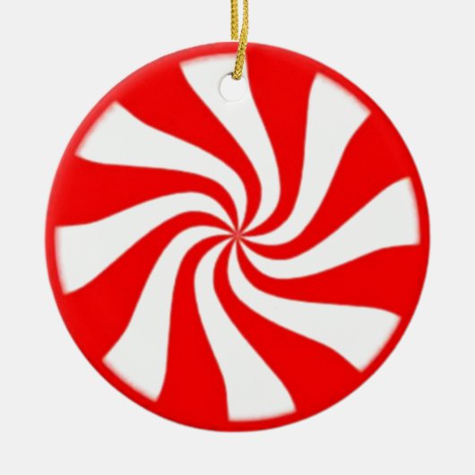 Candy Cane Keramisch Ornament (Voorkant)