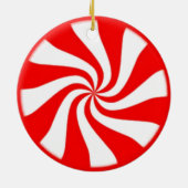Candy Cane Keramisch Ornament (Achterkant)