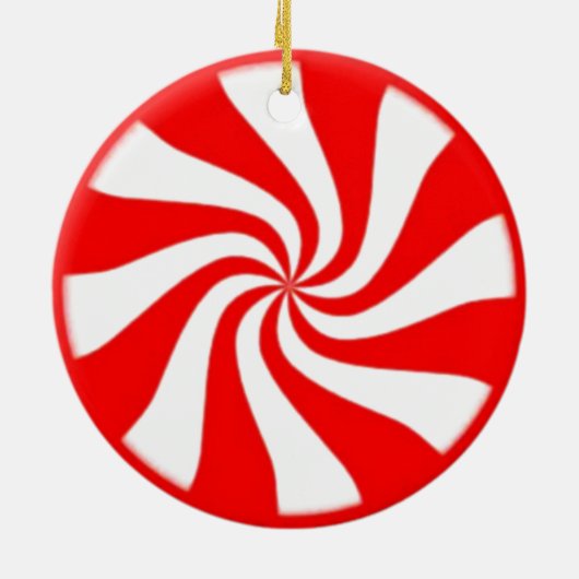 Candy Cane Keramisch Ornament (Achterkant)