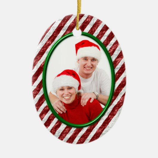 Candy Cane Keramisch Ornament (Voorkant)
