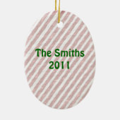 Candy Cane Keramisch Ornament (Achterkant)